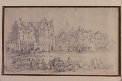 null English school of the 19th century

Market Scene

Pencil drawing on paper framed,...