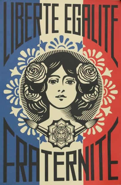 null Shepard FAIREY (1970- )

Liberty, Equality and Fraternity. Serigraphy, signed,...