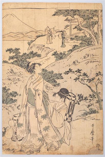 null 
Utamaro KITAGAWA (c. 1753-1806).

Oban tate-e, partie gauche du tryptique Mitate...