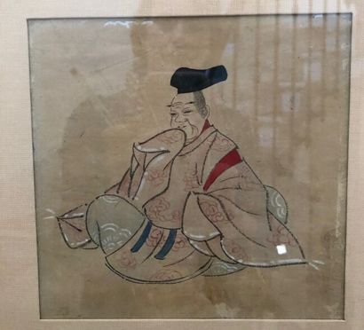 null JAPON XIXe siècle

Trois gouaches et aquarelle sur papier de riz.

17 x 17 cm...