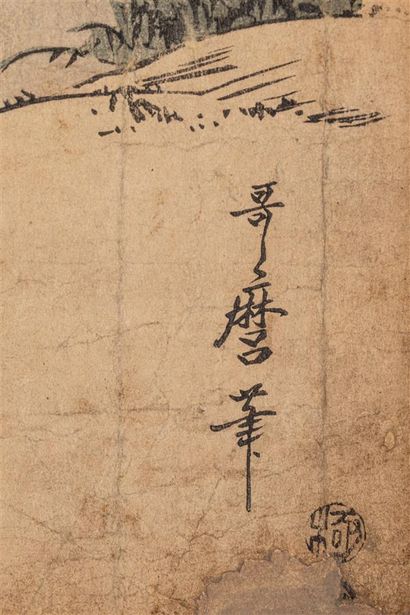 null 
Utamaro KITAGAWA (c. 1753-1806).

Oban tate-e, partie gauche du tryptique Mitate...