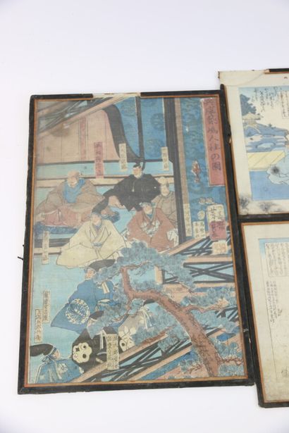 null JAPON

Lot de sept estampes : six estampes dai-oban (11 x 16,5 cm) et une estampe...
