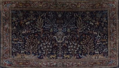 null Large, fine and original Sino Tabriz circa 1975/1980.

Silk velvet on silk foundation.

Midnight...