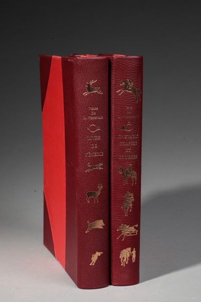 null Pierre de LA VERTEVILLE. Book of venery. 1898-1909. In-4, burgundy half leatherette...
