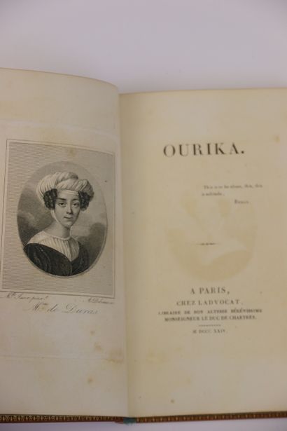 null Duchess of DURAS. Ourika. Paris, Ladvocat, 1824. In-12, copper morocco, triple...