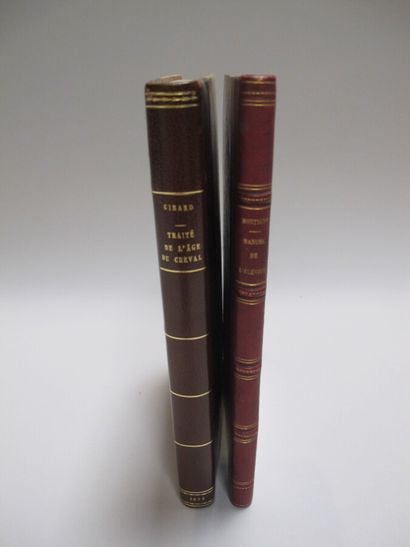  GIRARD. Treaty of the age of the horse Paris, Béchet, s.d. (1834). In-8, half brown...