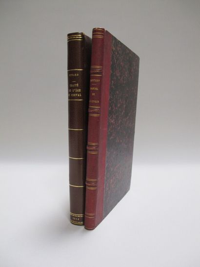  GIRARD. Treaty of the age of the horse Paris, Béchet, s.d. (1834). In-8, half brown...