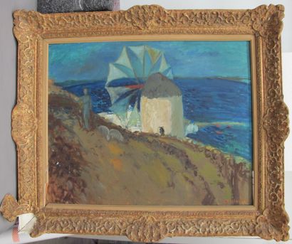null Christian Hugues CAILLARD (1899-1985)

Moulin en bord de mer, 1951

Huile sur...