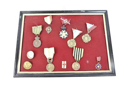 null Collection of decorations including: a medal of St Helena with ribbon, a knight's...