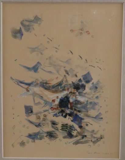 null HUMBERT Pierre (né en 1929) 

Sans titre, 1958

Gouache sur papier (légère insolation),...
