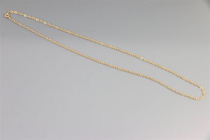 null Chain in yellow gold 750°/°° with round links.

Length: 60 cm

weight 8 g