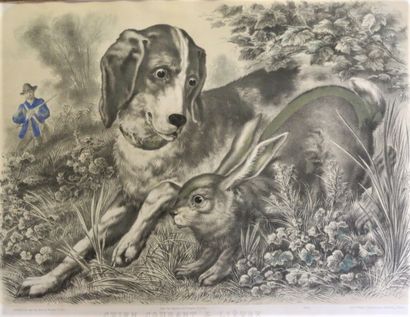 null F C WENTZEL(1807-1869)

Hound and hare 

lithograph heightened with gouache...