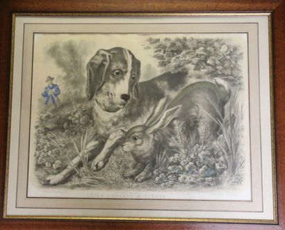 null F C WENTZEL(1807-1869)

Hound and hare 

lithograph heightened with gouache...