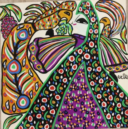 null FATMAH BAYA (1931-1998)

Woman with peacocks, 1978

Gouache on paper signed...