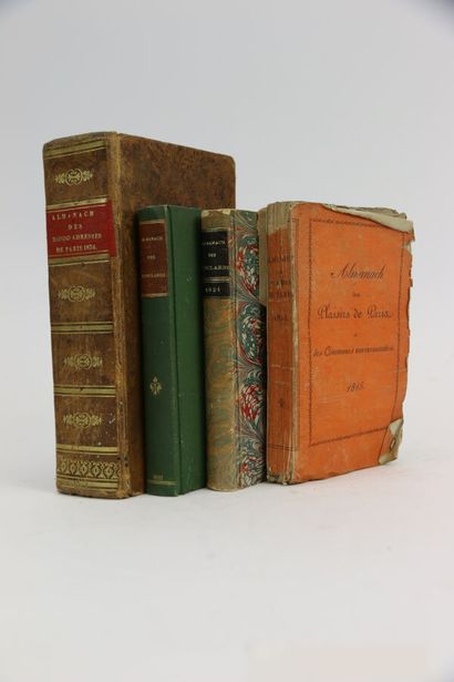 ALMANACH 4 almanachs du XIXe siècle en reliures...