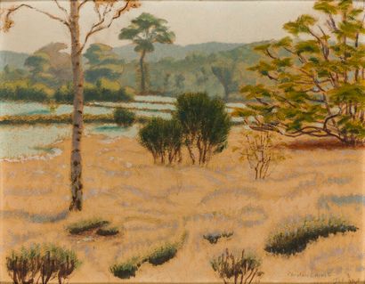 null Charles LACOSTE (1870-1959) 

Paysage aux arbres, 1926

Peinture sur carton,...