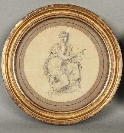 null Charles-Etienne LE GUAY (1762-1846). 

Vestales. 

Deux dessins à la mine de...