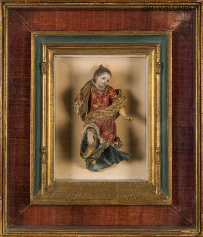 null Neapolitan school of the 18th century

Angel 

Figure of an altarpiece in polychrome...