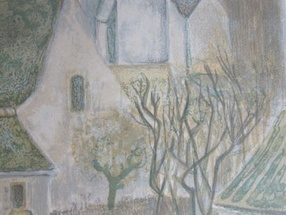 null André MINAUX (1923-1983).

Eglise

Epreuve d'artiste. 

67 x 32 cm