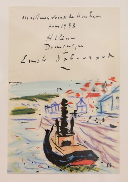 null SABOURAUD Émile (1900-1996) 

Remorqueur en bord de mer, 1958

Aquarelle, encre...