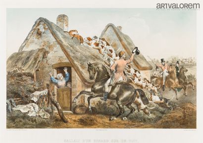 null D'après F.GRENIER (1793-1867)

Hallali d'un renard sur un toit

Lithographie...