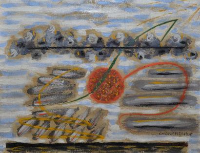 CHARCHOUNE Serge, 1888-1975 Le soleil, 1928, Huile sur toile, signée en bas à droite,...