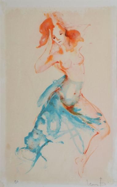 FINI Léonor, 1908-1996 Danseuse Lithographie en couleurs, EA (insolation), signée...