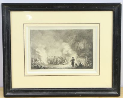 null Ecole du XIXe siècle

Scène de bivouac. 

Encre et fusain sur papier. 

10 x...