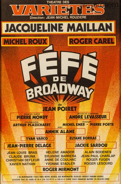 FEFE DE BROADWAY (1977) de Jean Poiret, mise...