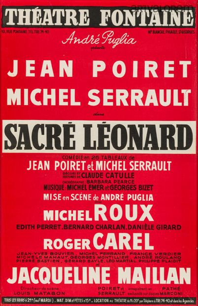 SACRE LEONARD (1963) de Jean Poiret et Michel...