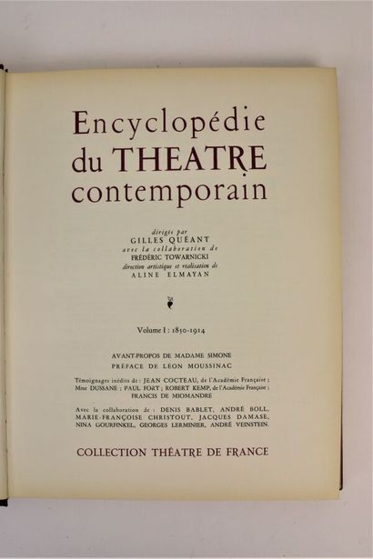null Encyclopedia of contemporary theatre in 2 volumes. 

- Volume 1: 1850-1914,...
