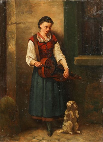 null Jean Jacques Marie CASTIN (1797-1869/70)

Joueuse de vielle et son chien

Huile...