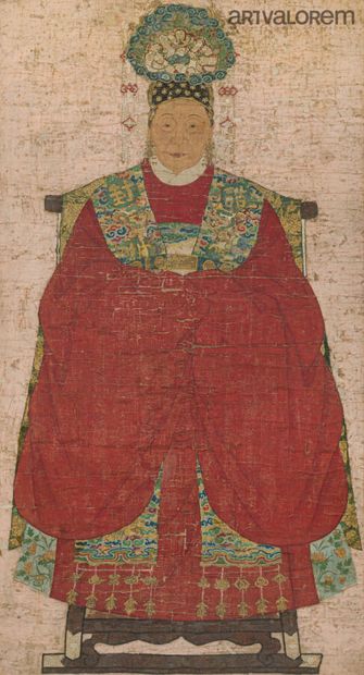 CHINE, XVIIe siècle

Grand portrait d'une...