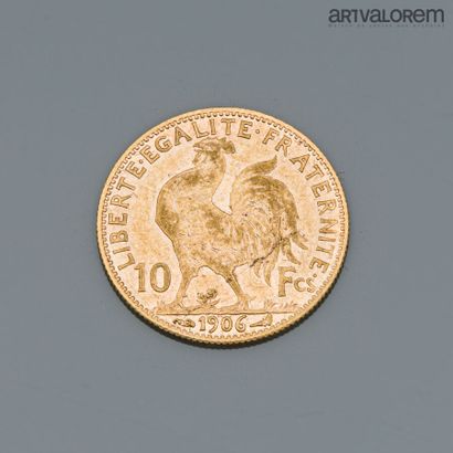 FRANCE 
10 francs or au coq 
Année 1906