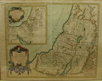 null Carte "La Judée ou Terre Sainte" par le Saint Robert, géographe du roi avec...