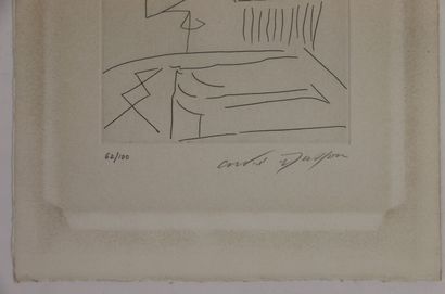 null André MASSON (1896-1987) 

Profil

Pointe-sèche en noir sur papier, n° 62/100,...