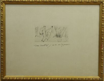 null André DUNOYER DE SEGONZAC (1884-1874) 

Cross country 

Eau-forte sur papier,...