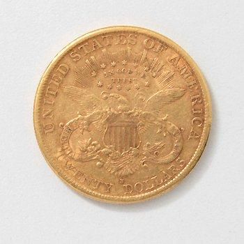 null Lot composé d'une pièce en or de 20 dollars américain, datée 1891. Poids: 33.30...