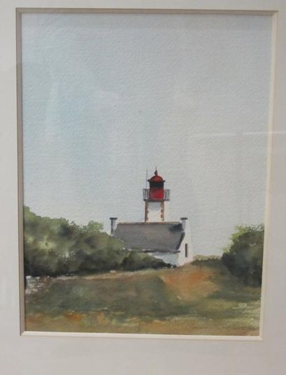 Gérard Redouté "l'ile de Groix" aquarelle signée en bas à droite et daté 1982. dim:...