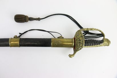 null Naval officer's saber, model 1837, blade by Coulaux. With its senior officer's...