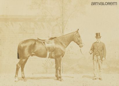 null Equitation, cavalier et son cheval. Circa 1880

Deux tirages albuminés contrecollés...