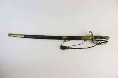 null Naval officer's saber, model 1837, blade by Coulaux. With its senior officer's...