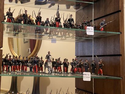 null Collection de figurines 54 mm, CBG Mignot, 

38 fantassins pantalon rouge en...