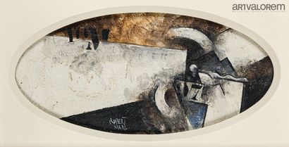 null MARC Robert (1943-1993)

Composition cubiste

Huile sur toile à vue ovale, signée...