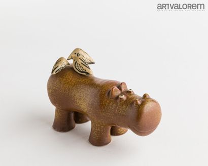 null LARSON Lisa (1931)

Hippopotamus in brown enamelled stoneware with birds in...