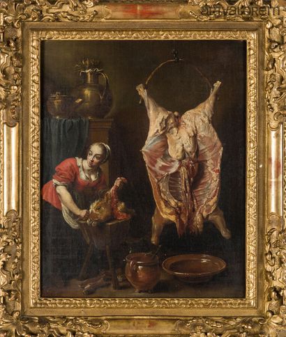null Circle of David TENIERS the young (1610-1690)

 The cook and the flayed calf...