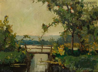 Robert Henri PINCHON (Né en 1889) 
Paysage...