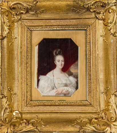 null Pierre DAUBIGNY (Paris, 1793 - Paris, 1858).

Portrait de Caroline Poirson à...