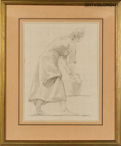 null Joseph AUBERT (1849 -1924)

Study for a fresco 

Plumb line drawing and tiling

22,5...