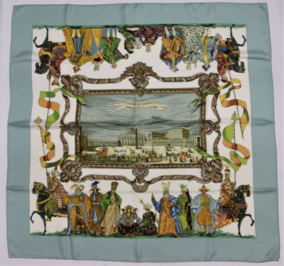 null HERMÈS Paris

Printed silk square, titled "Turqueries en l'honneur de Mr de...